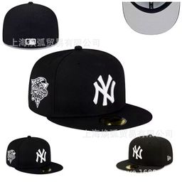 thumbnail for New Foreign Trade Size Hats Mlb Closed-Back Hats for Men and Women, Hip-Hop Embroidered Baseball Caps, Outdoor Sun Protection Hats