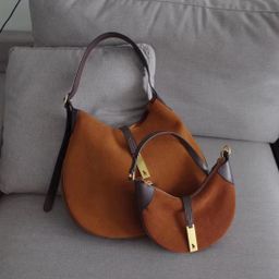 thumbnail for Laf Polo Niche Saddle Bag Trendy Genuine Leather Id Xiu Jing Croissant Dumpling Bag Matte Cowhide Single Shoulder Underarm Bag for Women