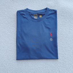 thumbnail for Fornecimento transfronteiriço POLO Ralph Lauren RL camiseta de manga curta masculina casal cor pura logotipo pônei verão gola redonda