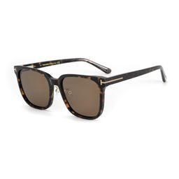 thumbnail for Novos óculos de sol Temford TF891-K para homens e mulheres, armação grande em acetato preto, óculos de sol modernos para rostos grandes