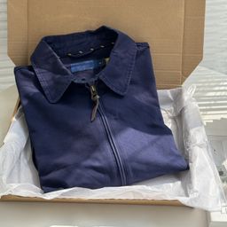 thumbnail for Classic old cadre style 25 spring and autumn American vintage pony logo embroidered lapel zipper jacket loose casual men and women