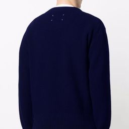 thumbnail for Majia four-corner 21AM knitwear crew neck pullover loose sweater men's and women's four-corner stitching sweater couple style is simple