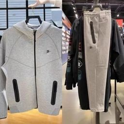thumbnail for Spring and Autumn New Cu4496 Sports Pants Casual Running Windproof Training Jacket Jacket Knitted Two-Piece Suit for Men