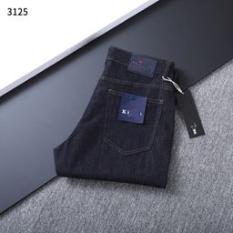 thumbnail for 3125 KIT26 Spring/Summer New Trendy European Jeans Youth Men's Small Straight Light Luxury High Edition Long Pants
