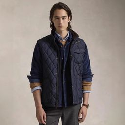 thumbnail for Ralph Ralph Shield Beaton diamond checkered quilted lightweight multifunctional cotton vest