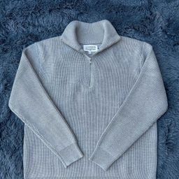 thumbnail for Four-Corner Half-Zip Turtleneck Sweater Wool Blend Coat Loose Lazy Style Sweater Top Unisex