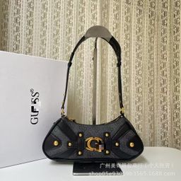 thumbnail for GS Foreign Trade New European and American Fashion Trend Vintage Print Stud Stud Armpit Bag One Shoulder Crossbody Women's Bag