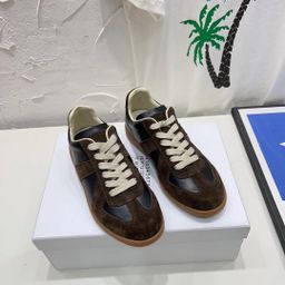 thumbnail for Spot 25 high version cowhide retro German training shoes for men and women small white shoes genuine leather soft leather couple Forrest Gump training board shoes