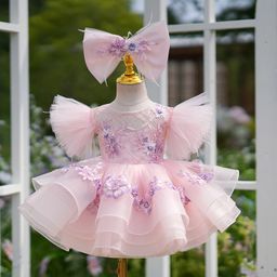 thumbnail for Children's dresses, girl hosts, child models on the runway, piano performances, light luxury, niche, high-end flower girl princess wedding dresses