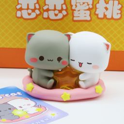 thumbnail for The fourth series of peach cats is a blind box trendy toy cute cat that is like a honey hand office boy car ornament gift