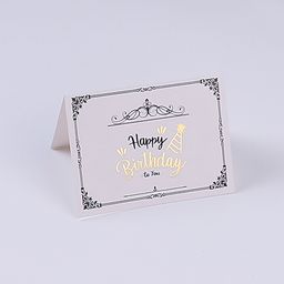 thumbnail for Foreign trade express ins wind bronzing birthday folding greeting card small fresh card gift flower shop gift shop