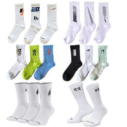 thumbnail for New Three Pairs of Aj Air Jordan Sports Socks with Thickened Towel Bottom Basketball Socks, Sweat-Absorbent and Breathable Ins Running Socks