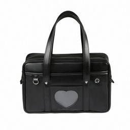 thumbnail for Japanese Student Heart-Shaped Jk Shoulder Tote Bag Waterproof Pu Uniform Bag Cos Unisex Commuter Bag Versatile