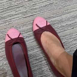 thumbnail for Small fragrant style single shoes 26s spring new bow ballet shoes women's round toe shallow leather temperament flat shoes