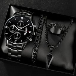 thumbnail for Conjunto de relógio de vendas diretas da fábrica relógio masculino de alta qualidade vidro quartzo relógio cinto de aço relógio masculino dropshipping