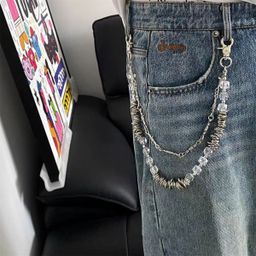 thumbnail for Corrente para calça Crodo Element, bolsa, pingente de espada, bola, cruz, fecho lagosta, corrente para jeans.