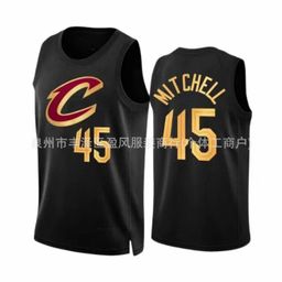 thumbnail for Cross-Border Foreign Trade Cavaliers No. 45 Mitchell Jazz Hot-Pressed Quick-Drying Sports Basketball Uniform Vest Jersey Wholesale