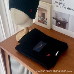 thumbnail for New 2025 new suit, thickened embroidered hat, scarf, two-piece set of cold hats, warm and versatile, high-quality autumn and winter