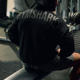thumbnail for gymshark classic plus size muscle men's heavy terry sweatshirt autumn and winter sports fitness shark sweatshirt