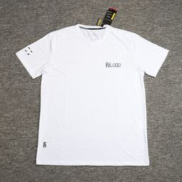 thumbnail for Summer European and American sports quick-drying clothes short-sleeved t-shirt men's summer loose fitness elastic round neck large size casual top