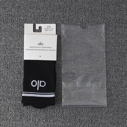 thumbnail for New AIO Alphabet Yoga Sports Socks Cotton Socks Individually Packaged High Top Men's and Women's Socks Black and White Gray Color Couple Socks