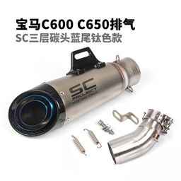 thumbnail for Adequado para tubo de escape modificado de motocicleta c600 c650gt c600 c650gt tubo de escape médio e traseiro