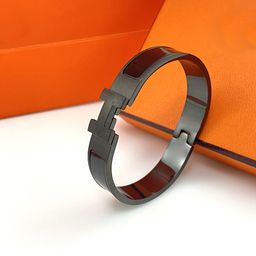 thumbnail for High Quality H Bracelet V Gold Plated Mi Gold Enamel Letter H Bracelet Women Rose Gold Snap European and American H Bracelet Factory