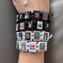 thumbnail for Black Inventory Portrait Oil Drop Sticker Square Bracelet Bracelet Foreign Trade Jewelry Plate Fashion Hot Product