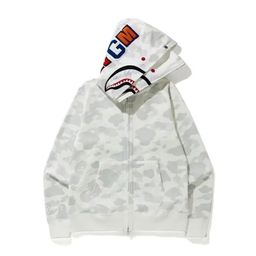 thumbnail for Thousands of girls American retro double hat camouflage hooded sweater zipper cardigan original national fashion autumn men's and women's coat