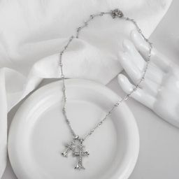 thumbnail for Cross Necklace Men's Niche Simple Design Ins Hip-hop Popular Pendant Women's Fashionable Distinctive Necklace Accessories