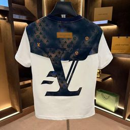 thumbnail for Men&#039;s Trendy Light Luxury Design Sense Round Neck Short-sleeved T-shirt Trick Handsome Top All-match Niche Hong Kong Style Loose Trendy Brand