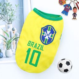thumbnail for Animais de estimação de tamanho grande, médio e pequeno, coletes para cães e gatos, uniformes da Copa do Mundo, roupas de basquete para cães, roupas para suprimentos para gatos