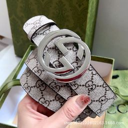 thumbnail for Trendy Double g Fabric Men's Belt for Young Students, Fashionable Versatile Korean Style Decorative Belt for Men, Cross-Border Wholesale