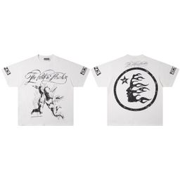 thumbnail for Camiseta de manga curta folgada tamanho grande para casais, marca europeia e americana da moda de 2024, masculina e feminina.