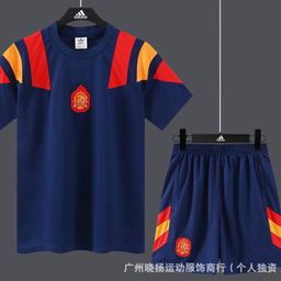 thumbnail for Factory direct sales new Barcelona sports training uniform football uniform set men's football ball clothing wholesale quick drying
