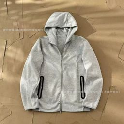 thumbnail for 26 Spring and Autumn New Casual Sports Air Layer Hooded Jacket and Sweatpants Set 454 and 461