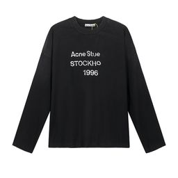 thumbnail for Trendy Brand AC1996 Washed and Abraded Old Letter Print High Street Long Sleeve Loose Men&#039s and Women&#039s Couple&#039s Cross-border T-shirt