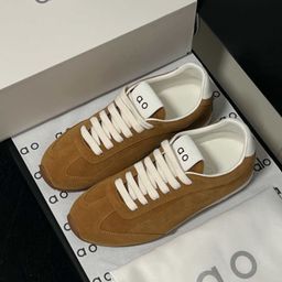 thumbnail for 25-Year-Old Kim Ji-Soo's New Style German Training Shoes, Couple's Model, Genuine Leather Lace-Up Women's Shoes, Casual Shoes, Versatile Sports Shoes, Lightweight