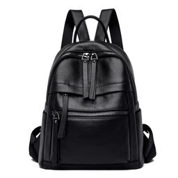 thumbnail for Factory Wholesale Real Cowhide Backpack 2025 New Trendy Casual Fashion Large Capacity Backpack Top Layer Cowhide Women's Bag