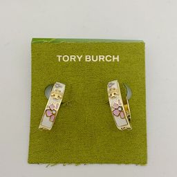 thumbnail for New fashionable light luxury niche design colorful enamel floral earrings, exquisite and elegant metallic earrings for women