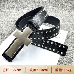 thumbnail for CH Crowe Holy Sword Belt Men's Roller Hollow Evergreen Vine Women's Belt Star Same Punch Retro Heart