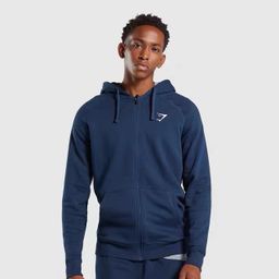 thumbnail for GYMSHARK CREST zip hoodie Fitness Fall & Winter Plush Jacket Men's Hoodie Zip Sweatshirt