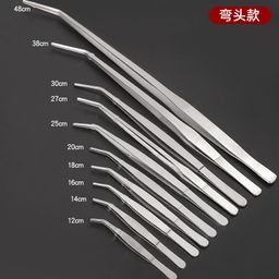 thumbnail for Manufacturer Wholesale Thickened Stainless Steel Tweezers, Handmade Gardening Tweezers, Tools for Cleaning Fish Tank Aquatic Plants, Long Tweezers