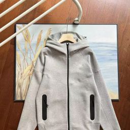 thumbnail for Autumn 2024 new multi-color men's casual sports hooded double-sided adhesive zipper cardigan jacket 922 coat