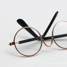 thumbnail for labubu 7-8cm metal 18 inch doll dress up candy color doll round frame glasses