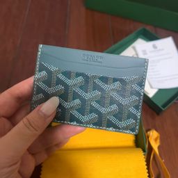 thumbnail for Goya card bag new men's and women's fashion change card holder two-layer cowhide foreign trade new Goya dog tooth card bag