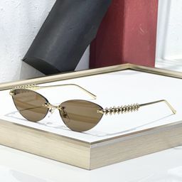 thumbnail for CT0543S European and American fashionable metallic sunglasses for women, high-end cat-eye sunglasses for men