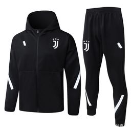 thumbnail for Long Zipper Hooded Jacket Cotton Coat Adult Football Uniform Set World Cup Jersey Cross-Border Foreign Trade Wholesale in Stock