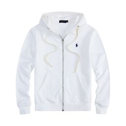 thumbnail for Autumn and Winter Export Men&#039s Clothing Paul Polo Sweatshirt Embroidered Pony Logo Fleece-Lined Cardigan Zipper Hooded Jacket Top for Men