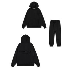 thumbnail for Foreign trade European and American fashion brand ESS fog three-dimensional letters classic autumn and winter fleece-lined men's and women's loose hooded sweater tide